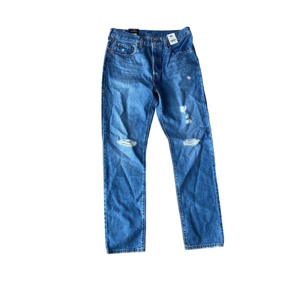 NWT Women's Levi's 501 Size‎ 30 x 32 High Rise Straight Leg Cotton Jeans Blue
